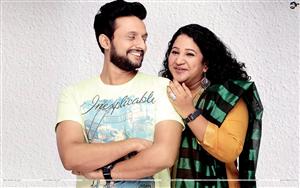 Mohammed Zeeshan Ayyub, an Indian actor, with wife, Rasika Agashe